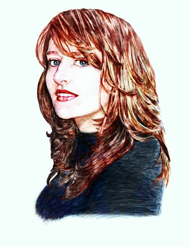 A portrait painted in Photoshop